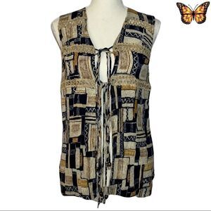 JOSEPH Ribkoff Petite Tie Front Sleeveless Blouse